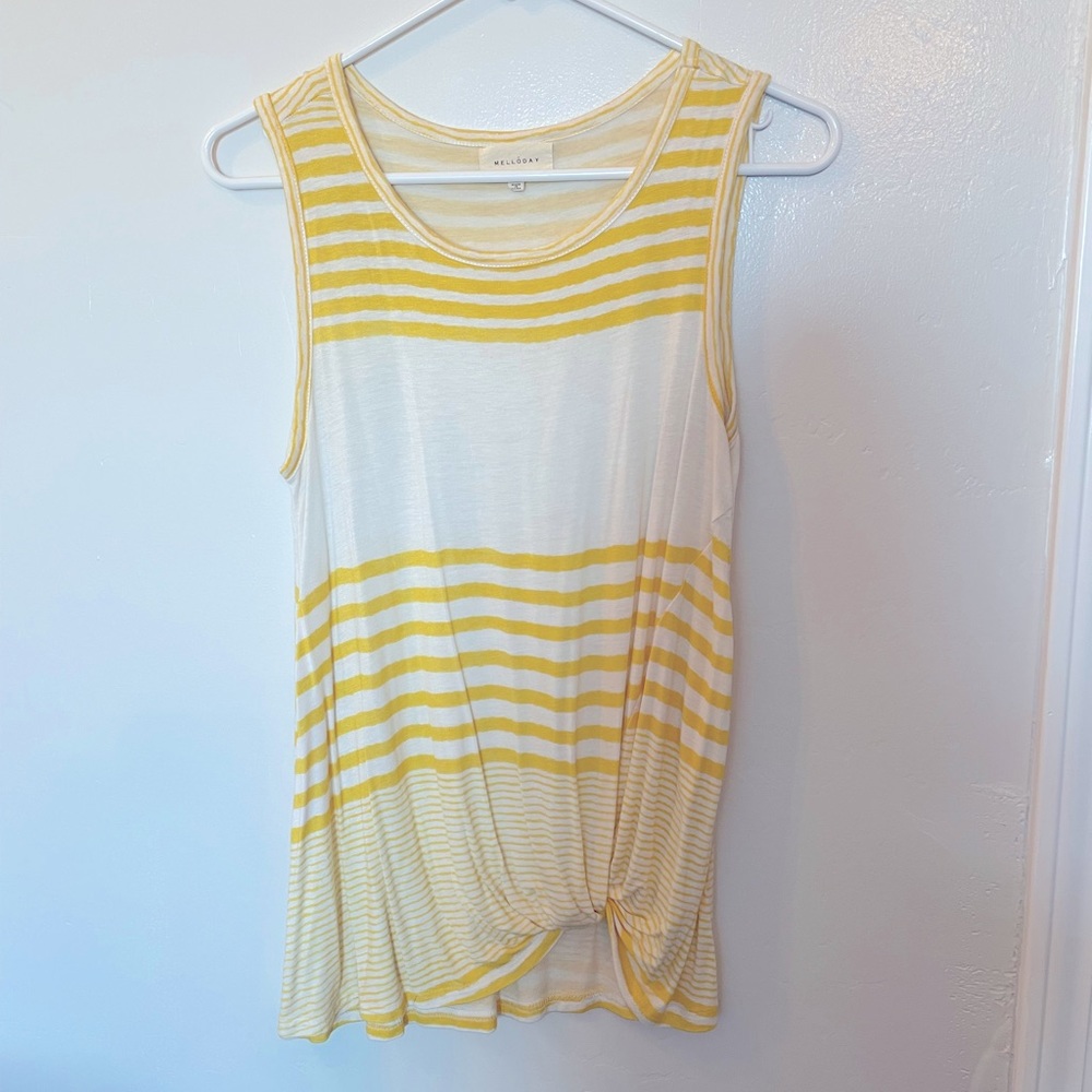 Yellow striped tank top